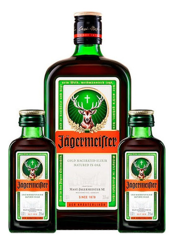 Kit Jagermeister 700 Ml + 2 Jägermeister De 20 Ml