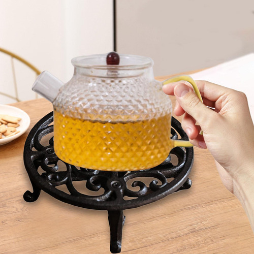 Calentador De Tetera De Hierro Fundido Con Base De Soporte