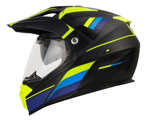 Casco Moto Shaft Mx 380 Certificado Doble Visor Multiproposi