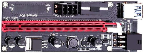Imagen 2 de 7 de Riser Ver 009s Pcie 6pin 16x Mineria Express Usb Eth Btc