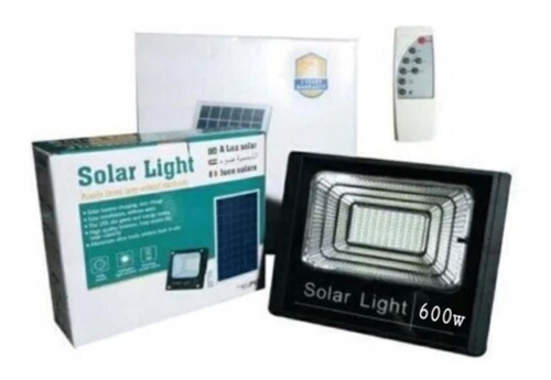 Reflector Solar Led  600 W + Panel Solar + Control Remoto