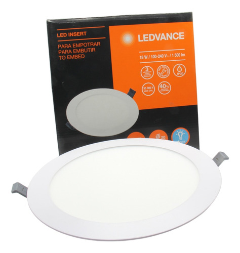 Luminaria Led Insert Redonda18w 6500k Ledvance Para Empotrar