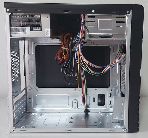 Gabinete C/ Fonte 200w 1 Baia Mymax Escritório Pequeno 2 Usb
