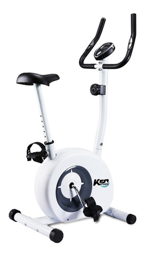 Imagen 1 de 2 de Bicicleta fija K50Fitness Fit23 tradicional blanca y negra