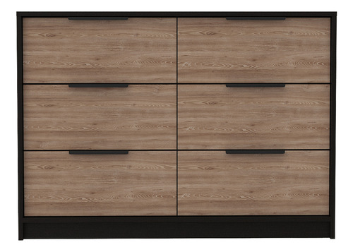 Base De Cama 2 Plazas + Mueble De Tocador - Wengue/miel