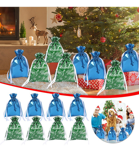 Bolsa De Regalo De Decoración Navideña, Bolsa De Regalo Con