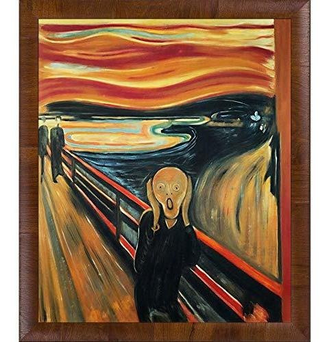 Overart El Grito De Edvard Munch Enmarcado Pintado A Mano Al