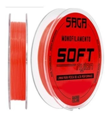 Linha Mono Marine Sp Saga Soft 300m Vermelho 0,37mm - 18,6lb