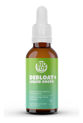 Biotoplevel Debloat Plus Gotas Liquidas Organicas Veganas Pa