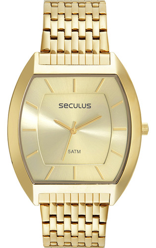 Relógio Seculus Masculino Aço Dourado 23715gp Svda3