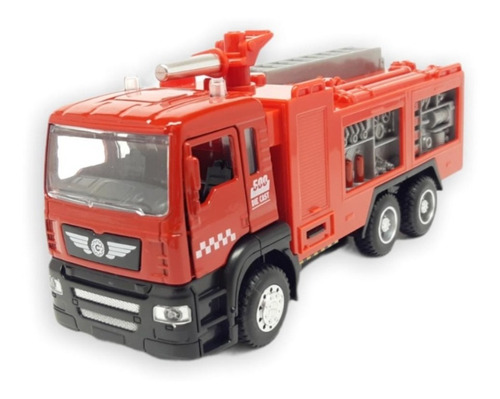 Caminhão Corpo De Bombeiros Som Luzes Miniatura Escala 1/50
