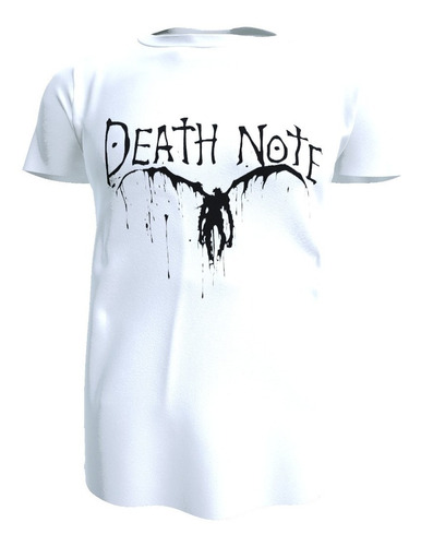 Polera Blanca Death Note, Anime, Unisex 100% Algodón