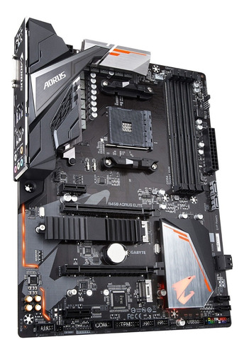 Placa-mãe Do Computador Gigabyte Aorus Elite B450 -