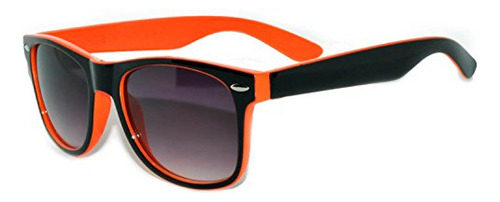 Vintage De Dos Tonos - Negro-orange Marco Wayfarer 3nvky