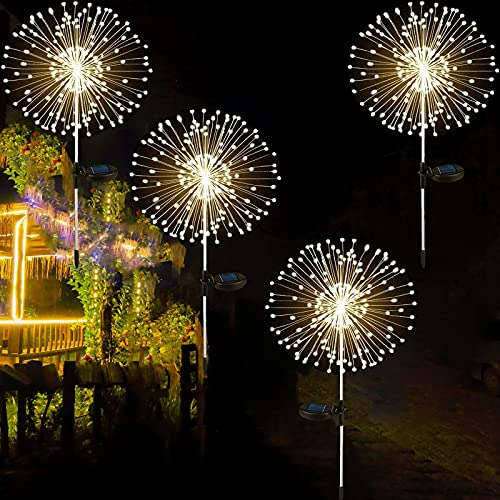 Juego De 4 Luces Solares De Fuegos Artificiales, Luces ...