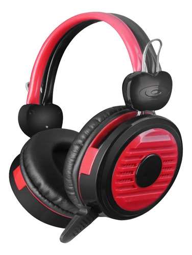Audífonos Coloridos Rojos Y Negros Para Computadora De Esc