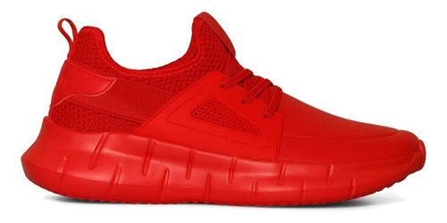 Tenis Hombre Charly 1086209 Rojo Relax Walking Sport Gnv®