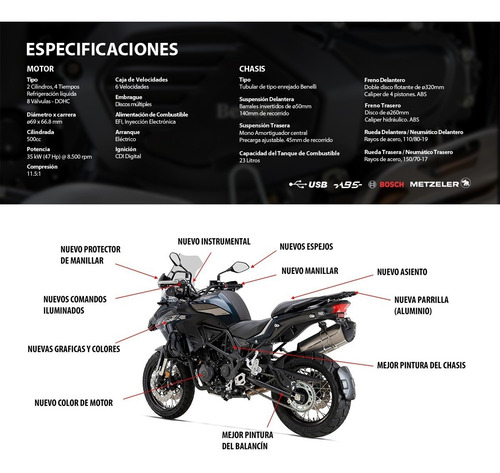 Benelli Trk 502 X - Cfmoto Cf650 Mt Comparalas- 0km/usadas