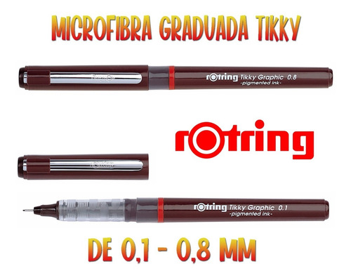 Rotring Tikky Estilografo Graphic Microfibra Graduada 