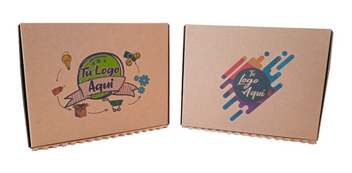 50 Cajas De Cartón 22x16.5x5.5 Cm Impresa Personalizada K