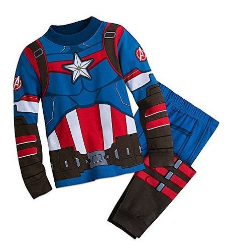 Disfraz De Capitan America De Marvel Pj Pals Pijamas Para Ni