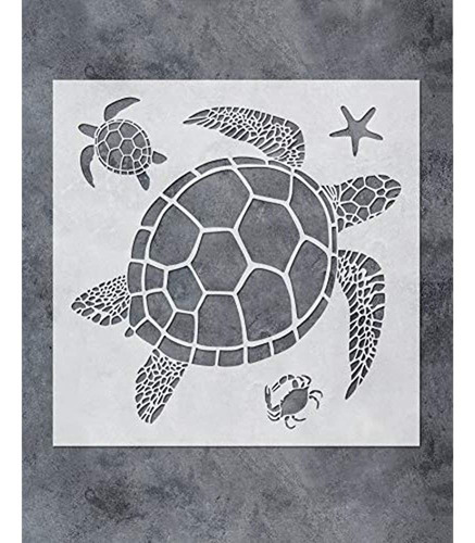 Gss Designs Plantilla De Arte De Pared De Tortuga Marina (12