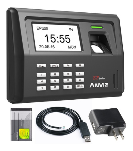 Control Reloj Horario Personal Bateria Huella Anviz Ep300
