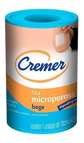 Fita Microporosa Cremer Bege 10cm X 4,5m