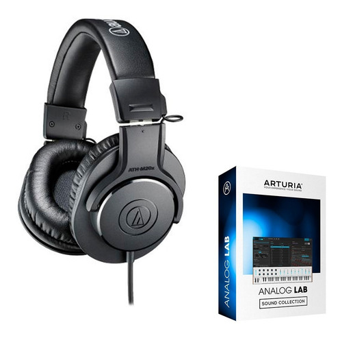 Imagen 1 de 8 de Auricular Profesional Audio Technica Ath-m20x + Vst Arturia