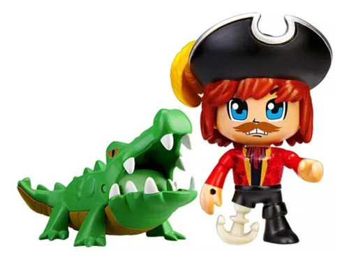 Pinypon Action Isla Pirata Cocodrilo Set Muñecos Juguete