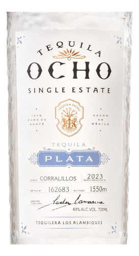 Pack De 2 Tequila Ocho Plata 750 Ml