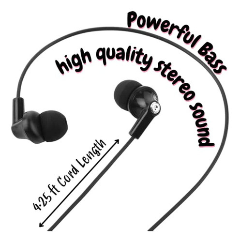 Sr. Pen-ear Bud Con Micrófono Escuela, 4,25 Pies, Conector Color Mr. Pen