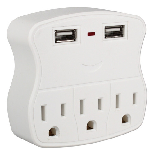 Regleta Enchufe Multi Toma  Electrica 3 Tomas + 2 Usb