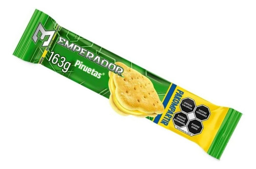 3 Pza Galletas Gamesa Emperador Piruetas Tipo Sándwich Sabor