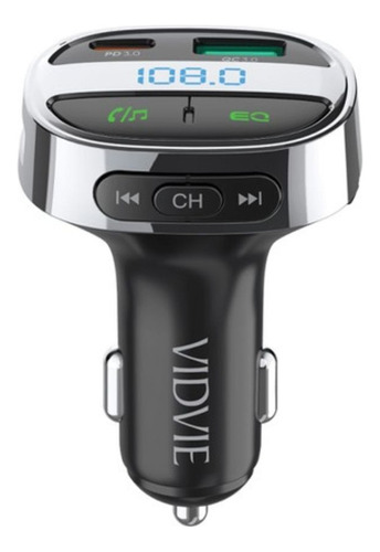 Vidvie Antena Bluetooth Y Cargador Tipo C, Usb, Microsd Fm02