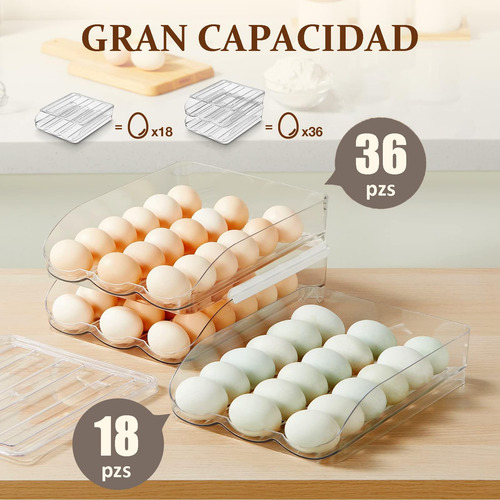 Rejilla For Huevos Apilable De 2 Niveles For Refrigerador,