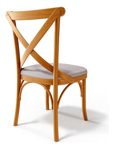 Kit 02 Cadeiras Sala Jantar Living Estofada Ávila Linho Bege