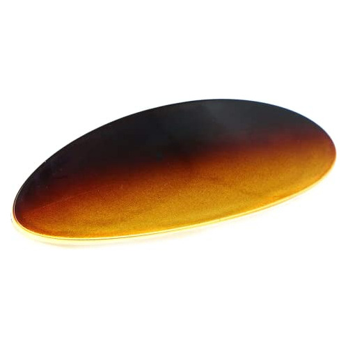 Parcelona Francés Oval Celluloid Glossy Negro Wskcj