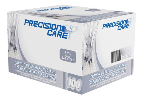 Jeringa Desechable Precision Care 1ml X 27g X 1/2