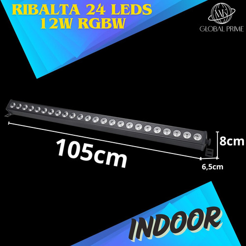 Kit 5 Ribalta 24 Leds 12w Rgbw Pixel Dmx Indoor