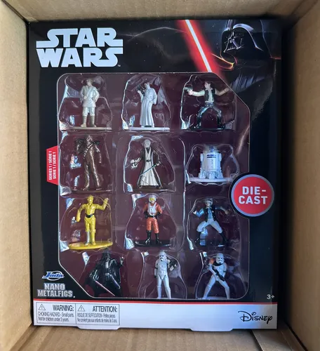 Jada Star Wars Nano Metalfigs - Paquete de 12 juguetes de Jada Star Wars Nano Metalfigs - Paquete de 12 juguetes de