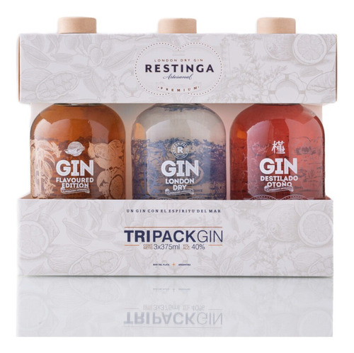 Gin Restinga Tripack 3 Botellas 375 Ml