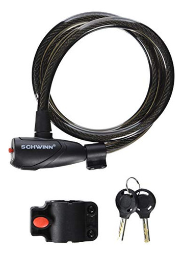 Cerradura De Cable Schwinn Con La Luz Negra 6 X 15 Mm