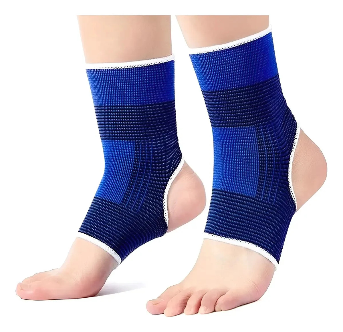 Tobillera Deportiva Ortopedica Compresión Lesión Gym 2 Pza Azul 18 Cm (largo)