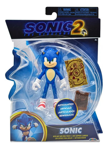 Figura Articulada Sonic 10cm Película Sonic The Hedgehog 2