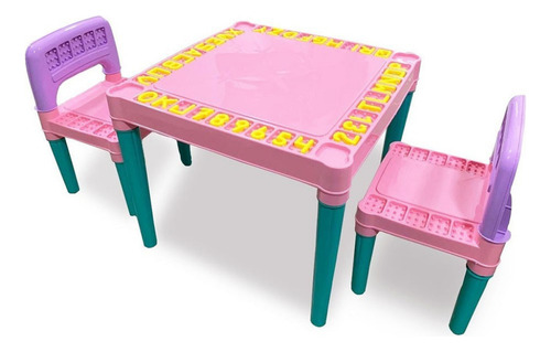 Mesa De Atividades Infantil Desmontável Com 2 Cadeiras