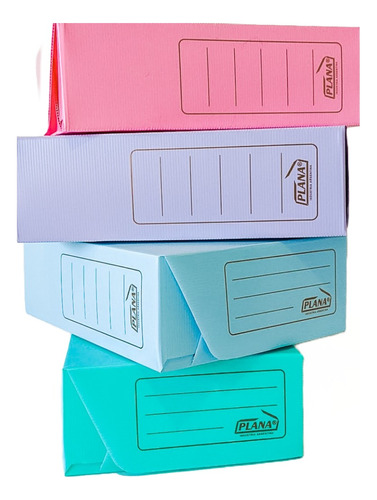 Caja Archivo Oficio Plana 36x25x12 Rosa Pastel 3 Unidades