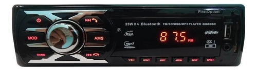 Som automotivo First Option 6660BSC com USB, bluetooth e leitor de cartão SD