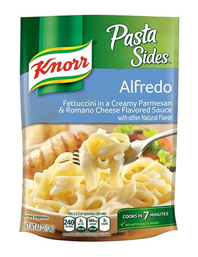 Knorr Pasta Lados: Fettuccini Alfredo (pack De 3) 4.4 Oz Bol