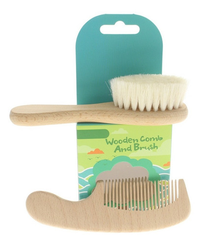 Imagen 3 de 3 de Cepillos De Madera Para Bebé Con Suave Pelo De Cabra